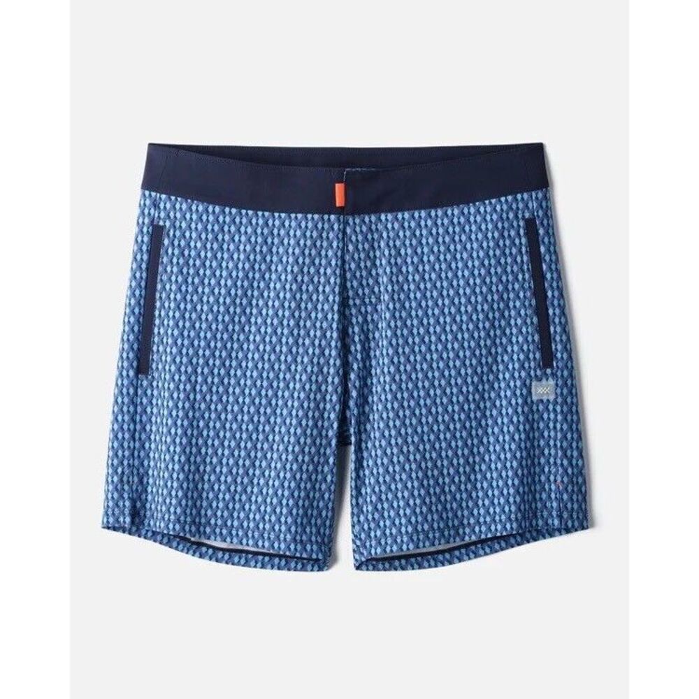 NWT‎ RHONE The Point Break Board Short Men's Size 40 Ocean Blue/Navy Geo $104